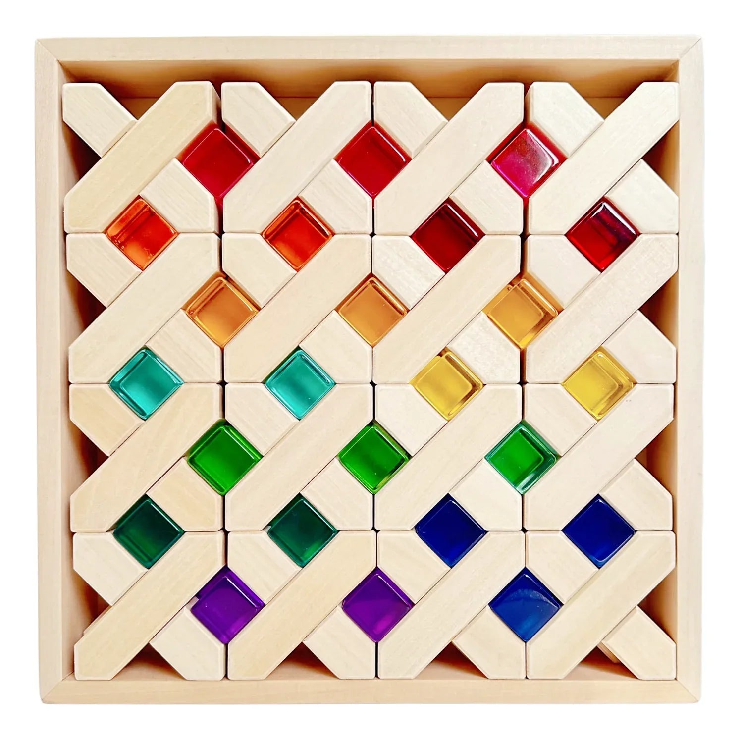 80 Pcs Combination Set with 32 X-Shape Blocks and 48 Lucite Cubes - BIG FRENCHIES