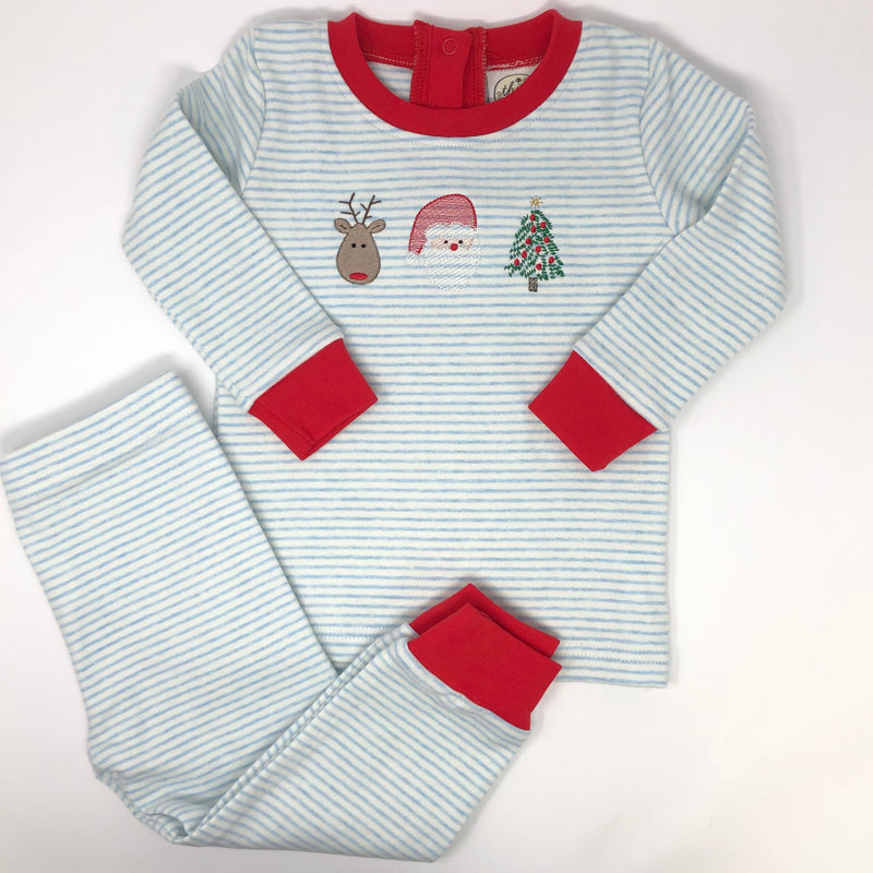 Sleepy Bees Blue Stripe Pajamas - BIG FRENCHIES
