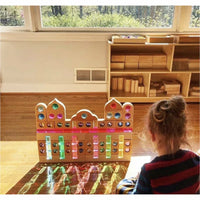 64-Piece Rainbow Crystal Stones & Interlocking Slats Building Set with Storage Tray - BIG FRENCHIES