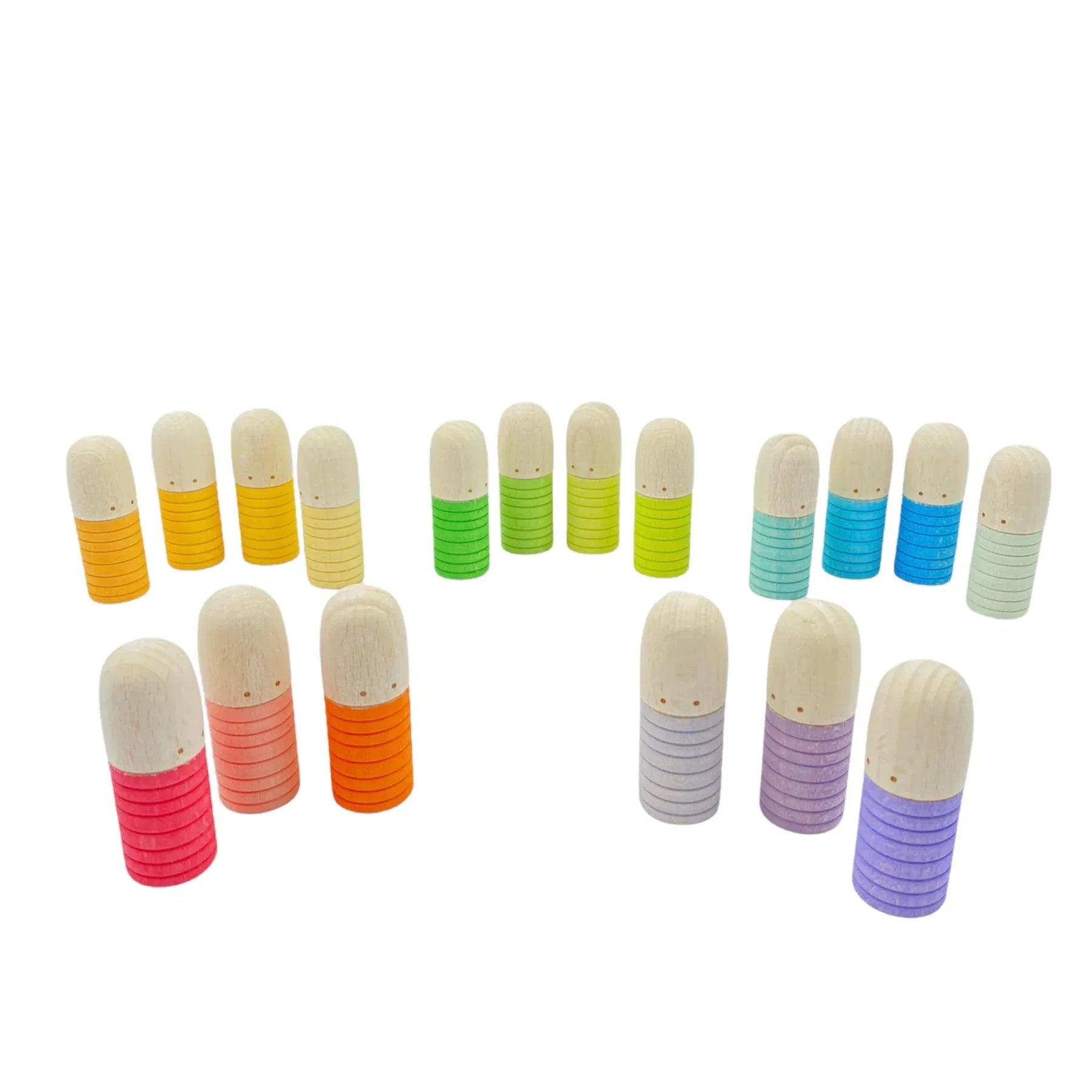 18 Pcs STAINED Wooden Brots Set - BIG FRENCHIES