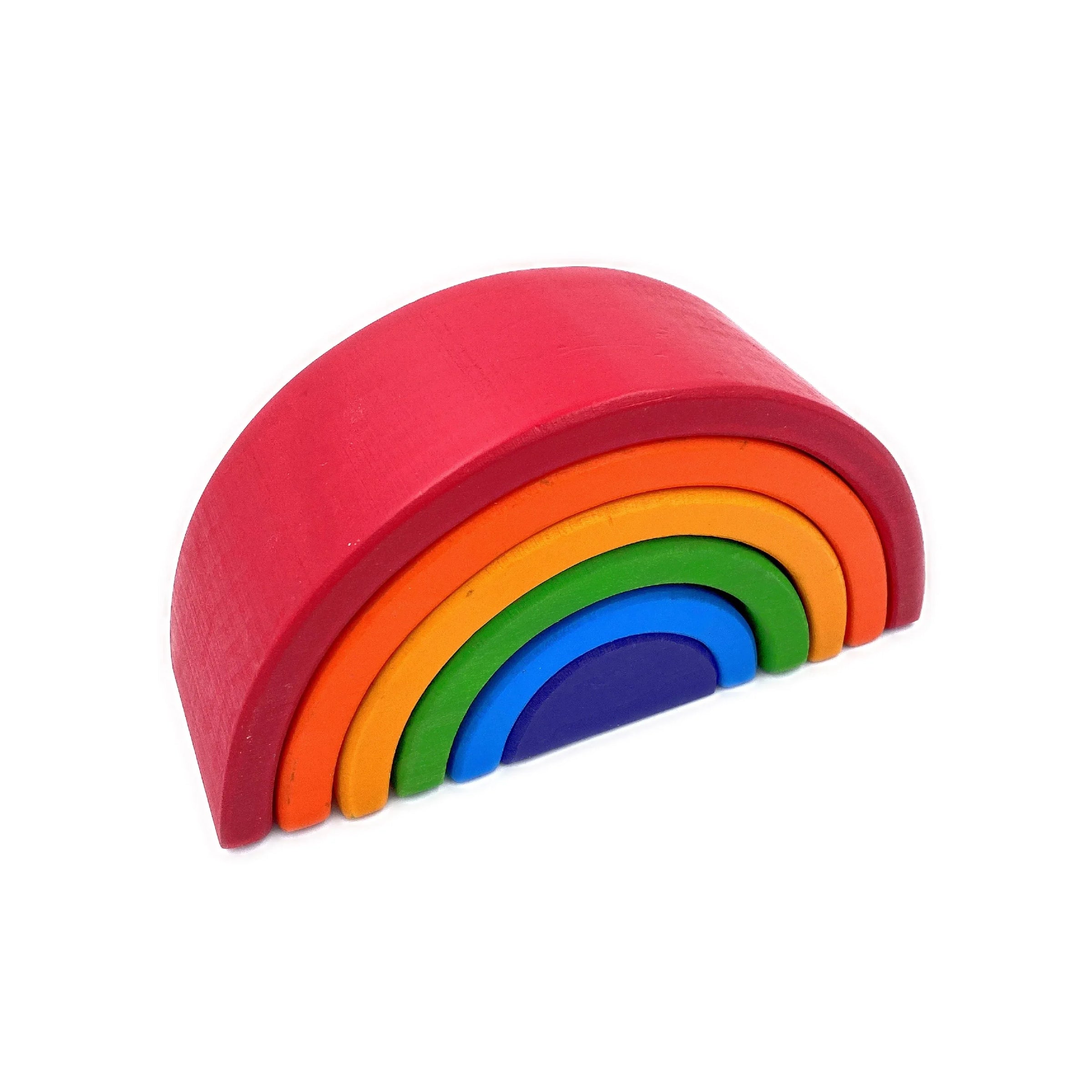 6 Pcs Small Rainbow Stacking Blocks in Primary Colors - BIG FRENCHIES