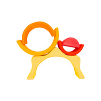 5-Piece Stained Mini Wooden Sun Rainbow Stacker - BIG FRENCHIES