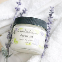 DEODORANT Lavender Lemon - Mineral + Probiotic - Vegan