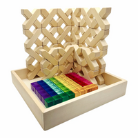 80 Pcs Combination Set with 32 X-Shape Blocks and 48 Lucite Cubes - BIG FRENCHIES