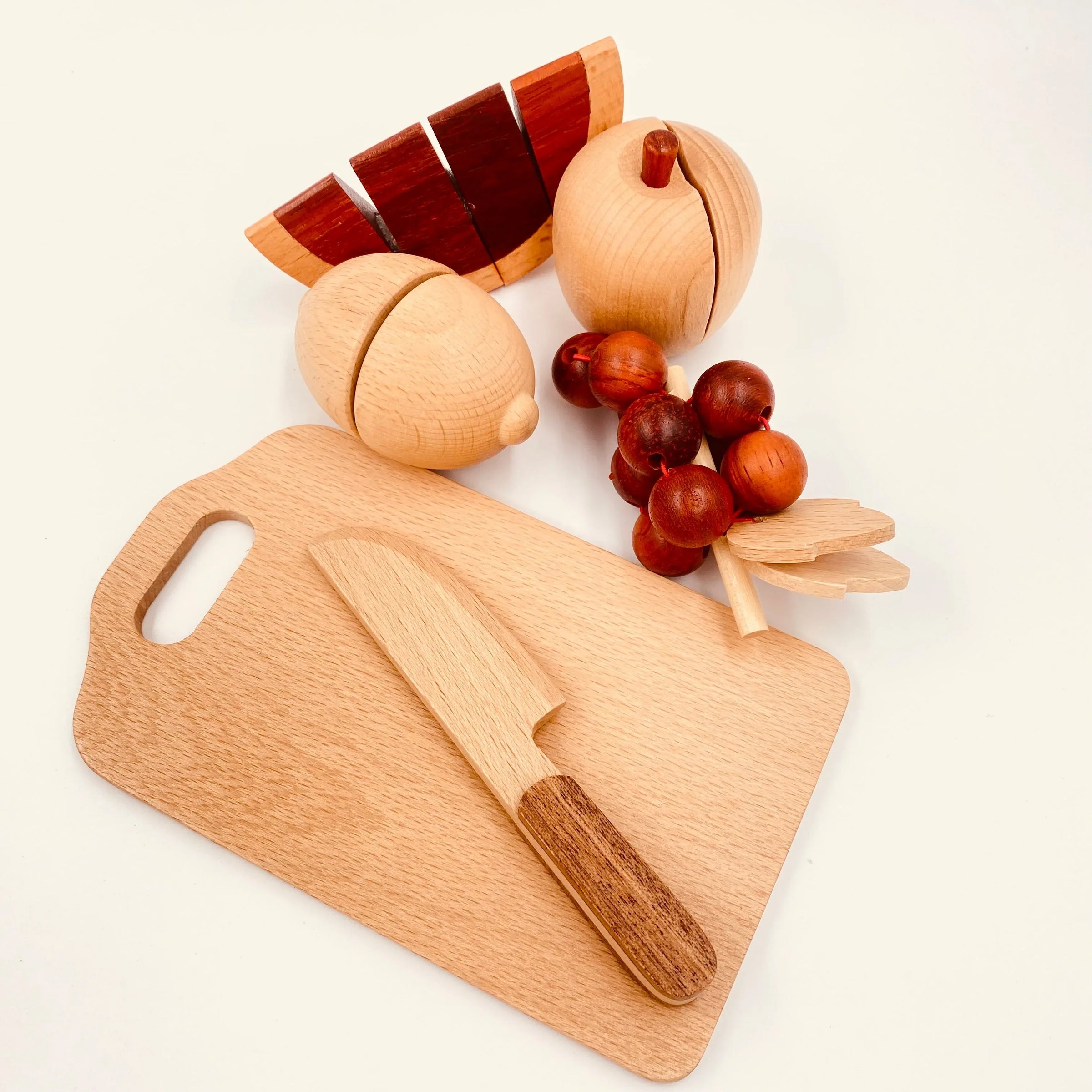 30 Pcs Wooden Fruits and Vegetables Cutting Playset - BIG FRENCHIES