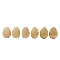 6 Pcs Magnetic Natural Wooden Eggs - BIG FRENCHIES