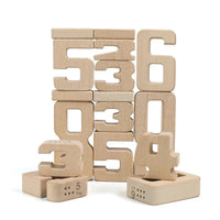 32 Pcs Wooden Math Number Building Blocks Set with Tray - BIG FRENCHIES