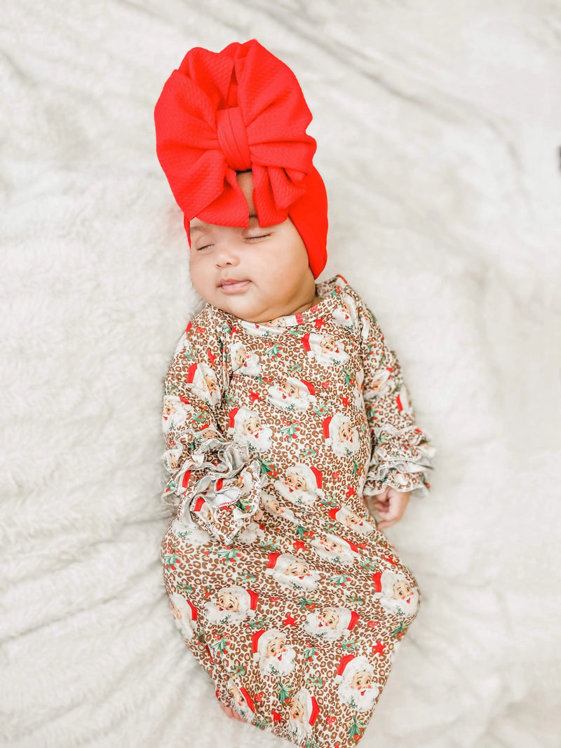 Vintage leopard Santa ruffle gown - BIG FRENCHIES