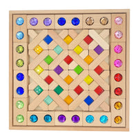 54 Pcs Combination Set with X-shape and Rectangular Gemmed Blocks and Lucite Cubes - BIG FRENCHIES