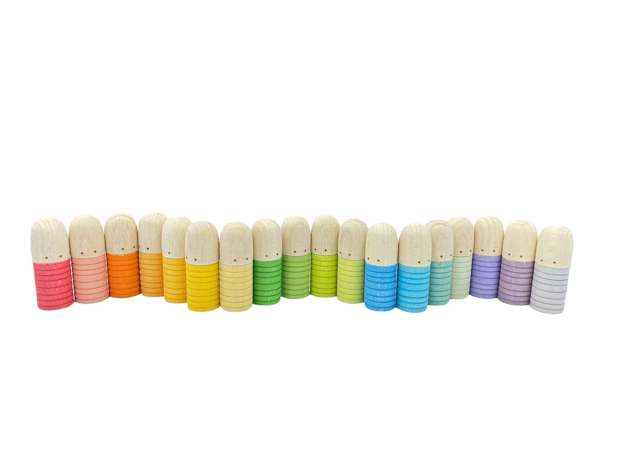 18 Pcs STAINED Wooden Brots Set - BIG FRENCHIES