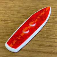 B3 Customs® Printed Hibiscus Surfboard made from LEGO® bricks