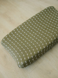 Olive Strokes Muslin Changing Pad Cover - BIG FRENCHIES