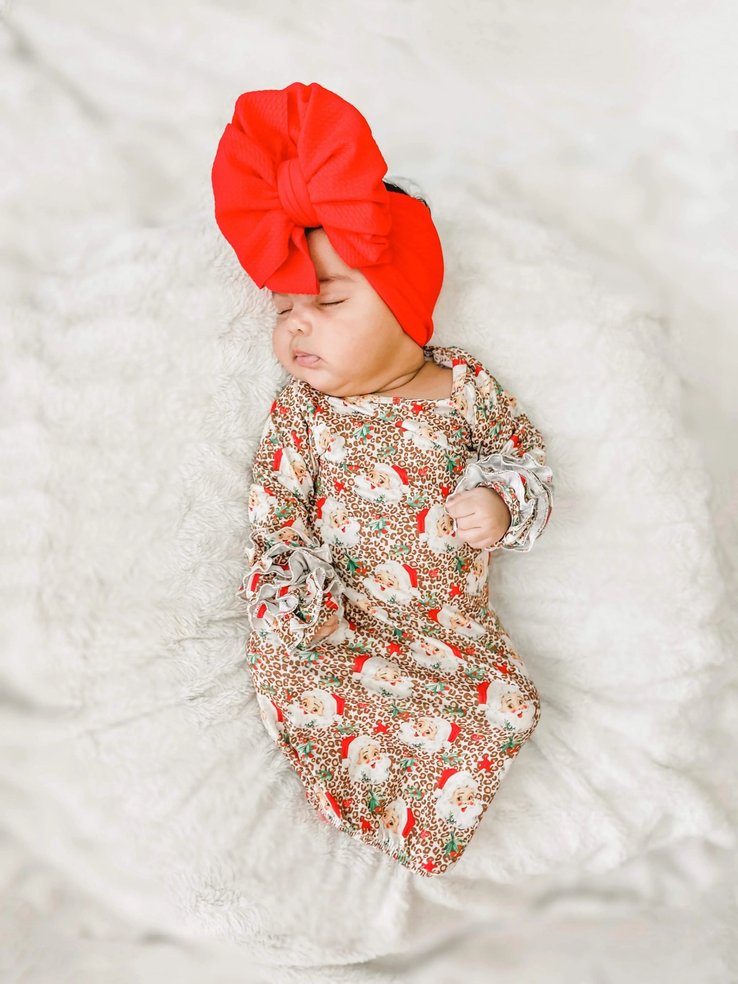 Vintage leopard Santa ruffle gown - BIG FRENCHIES
