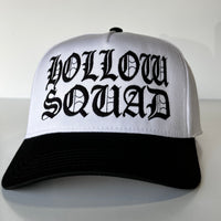 OFFICIAL HOLLOW SQUAD Xavier Wulf COLLAB White Crown Black Brim SnapBack Cap Hat Custom Embroidered