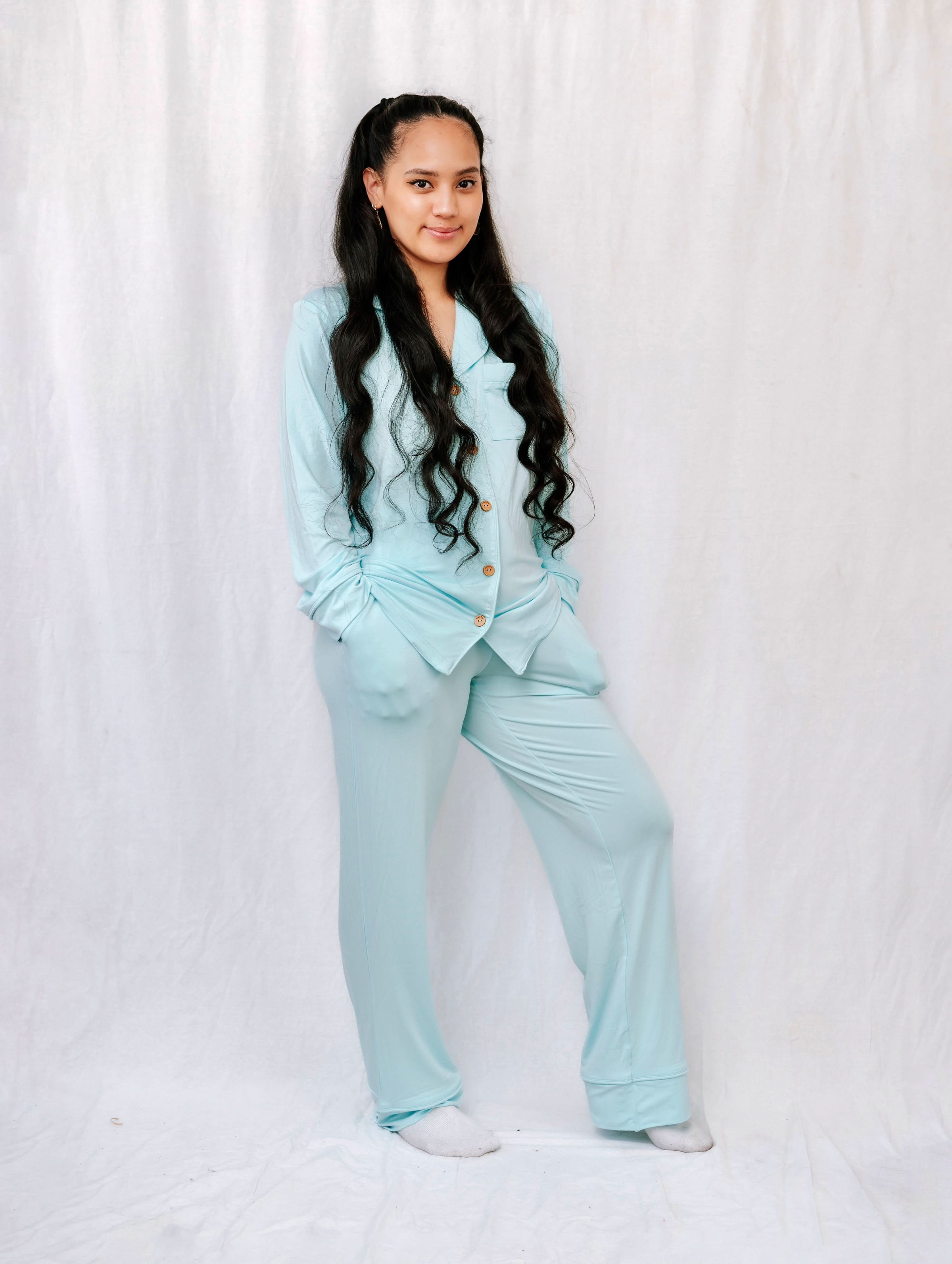 Powder | Adult Button Pajama Top