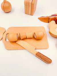 30 Pcs Wooden Fruits and Vegetables Cutting Playset - BIG FRENCHIES