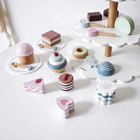 22-Piece Cake Pop Shop Wooden Pretend Dessert Bakery Play Set - BIG FRENCHIES
