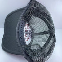 Iggy Man Mini Hog Vintage Gray White Mesh Snapback Hat Cap Custom Embroidered