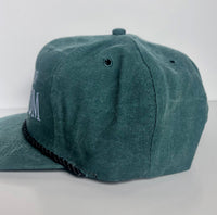 University of Your Mom SnapBack Custom Embroidered Stone washed green