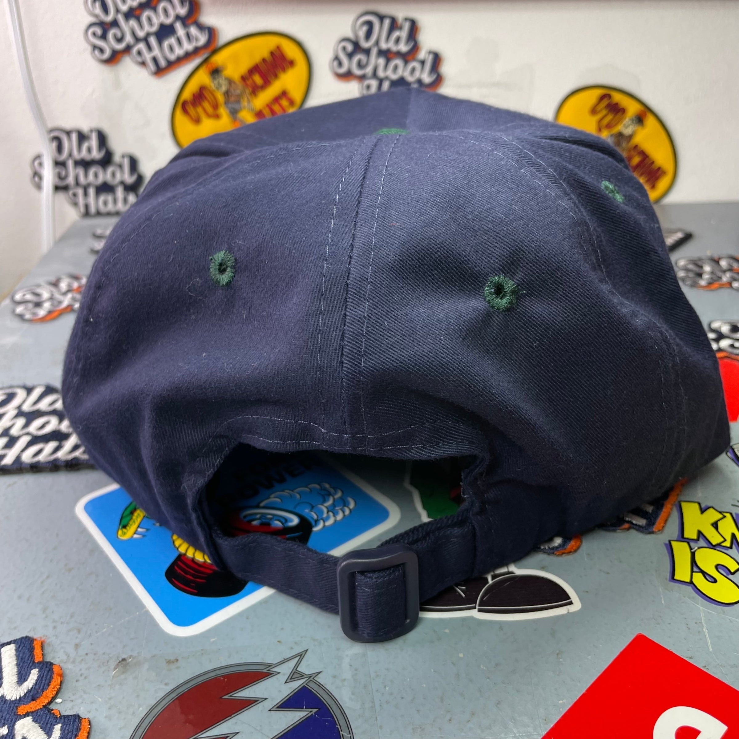 Fishing Is Like Boob Navy Blue Crown Strapback Funny Fishing Hat Custom Embroidered