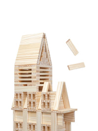 120-Piece Natural Wooden Building Planks Set | Open-Ended STEM Construction - BIG FRENCHIES