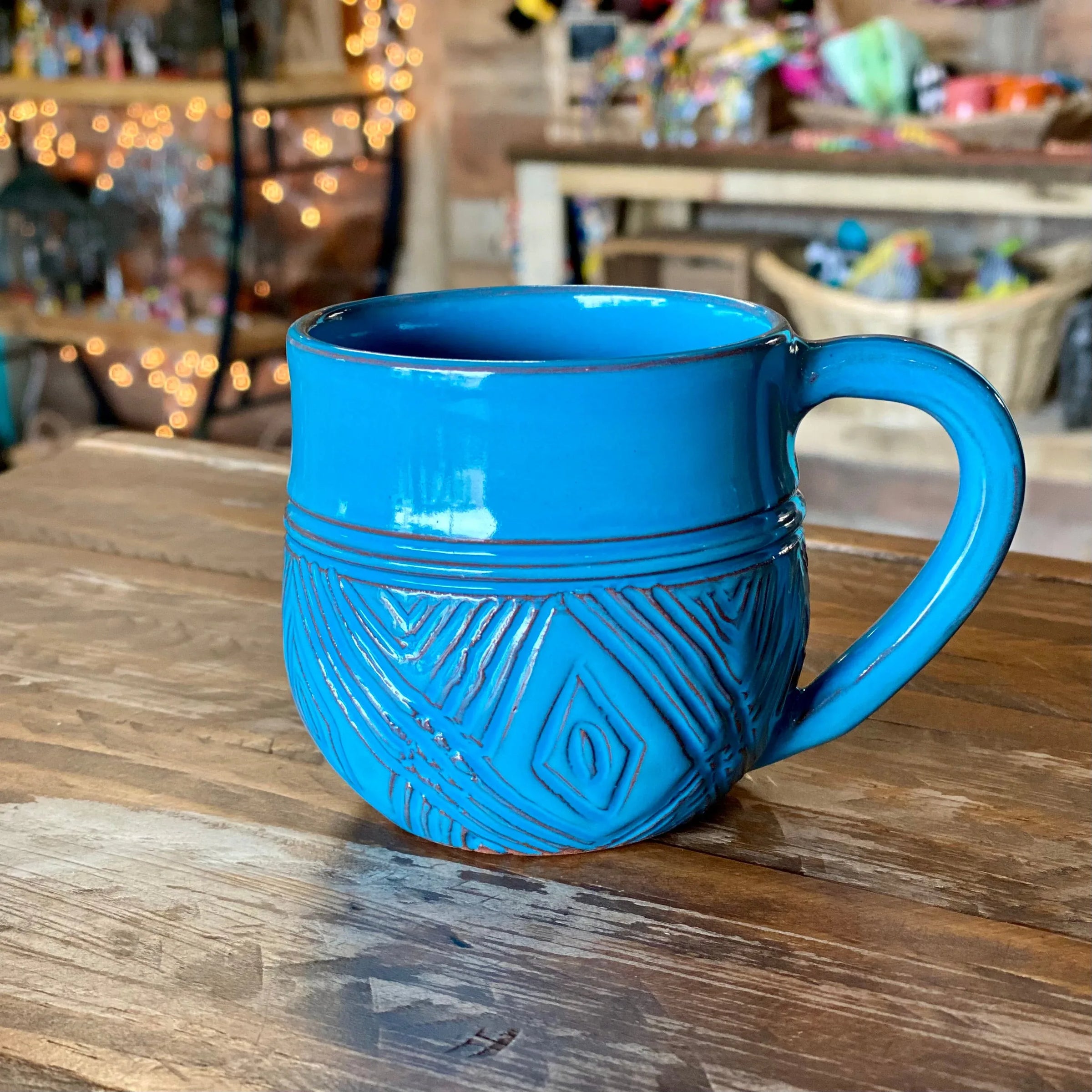 Short Taino Mug- Blue - BIG FRENCHIES