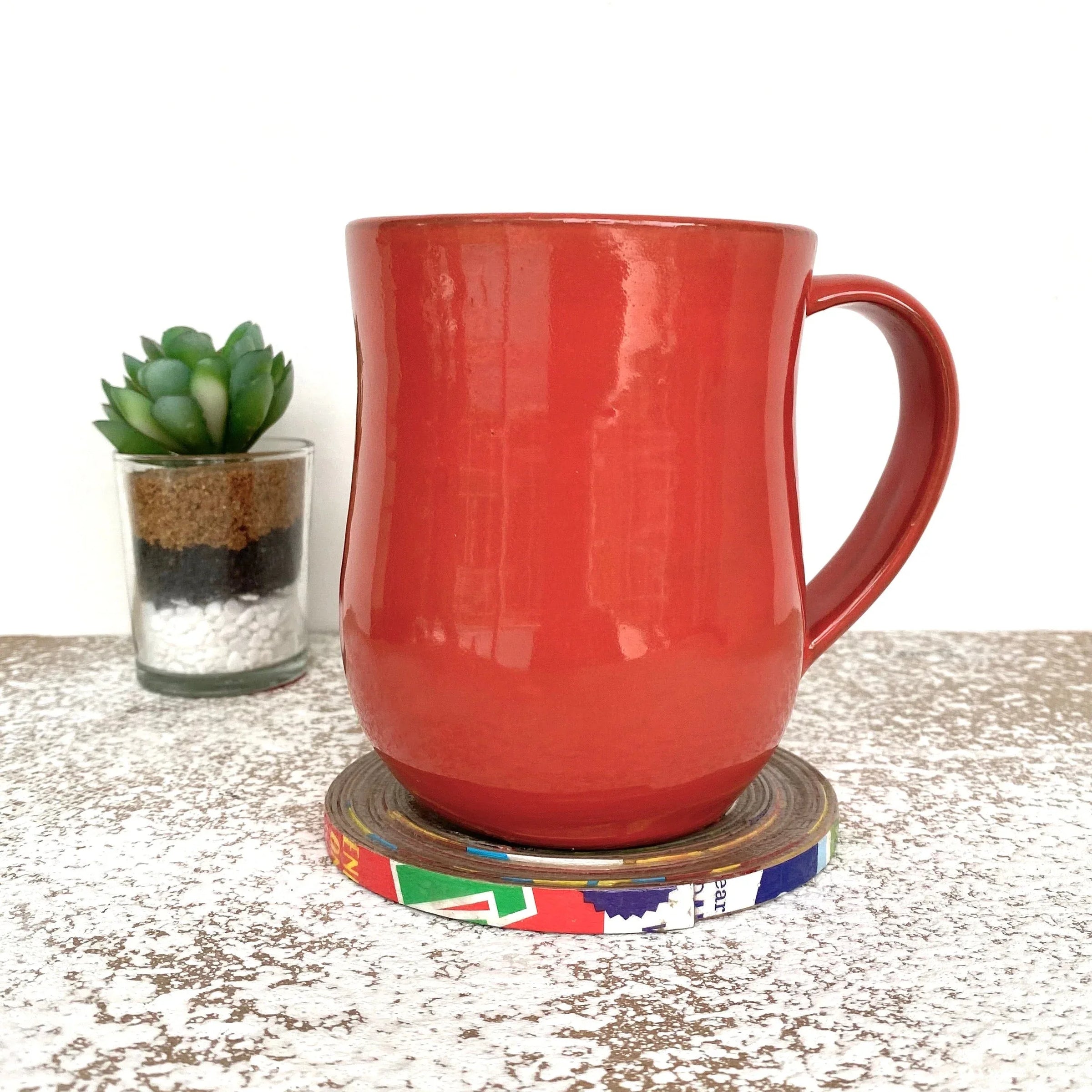 Handmade Mug - Coral Red - BIG FRENCHIES