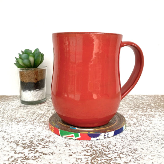 Handmade Mug - Coral Red - BIG FRENCHIES