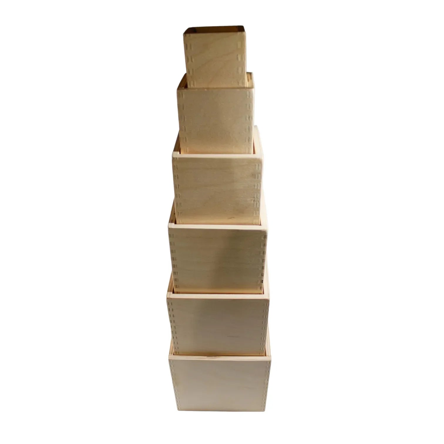 **Pre-order (Ships in 2-3 Weeks)**6 Pcs Natural Wooden Nesting Box Set - BIG FRENCHIES
