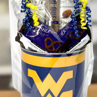 JGB Sports - West Virginia Mountaineers Gift Tin Basket - Made In America - BIG FRENCHIES
