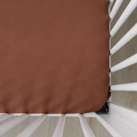 Rust Bamboo Stretch Crib Sheet - BIG FRENCHIES