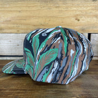 Custom Embroidered BITE ME Fishing Vintage Camo Snapback Cap Hat