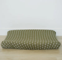Olive Strokes Muslin Changing Pad Cover - BIG FRENCHIES