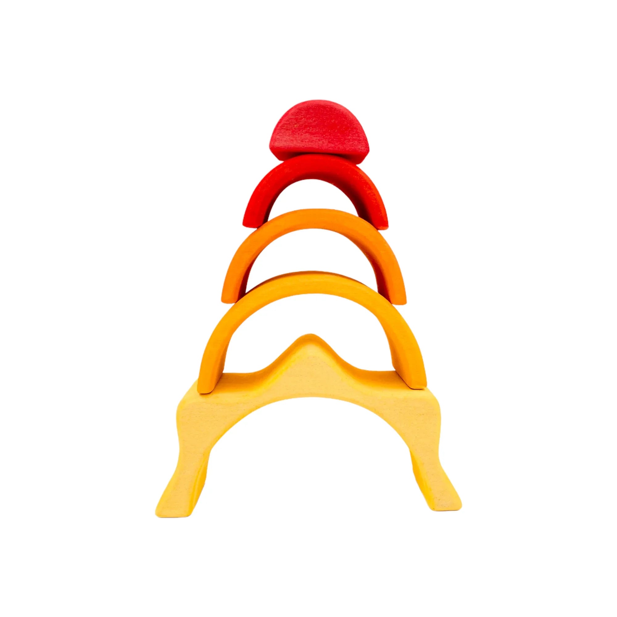 5-Piece Stained Mini Wooden Sun Rainbow Stacker - BIG FRENCHIES