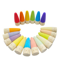 18-Piece Stained Wooden Stick Gnomes - BIG FRENCHIES