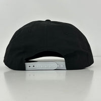 LUBBOCK'S VERY BIG SHOES Mid Crown Rope Retro Black SnapBack Cap Hat Custom Embroidered Collab PotentFrog