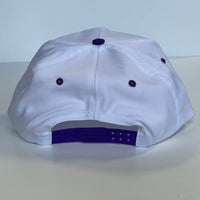 RUN THE DANG BALL Gold and Purple on a Vintage Rope Snapback Cap Hat Custom Embroidered