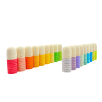 18 Pcs STAINED Wooden Brots Set - BIG FRENCHIES