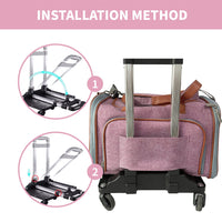 Mr. Peanut's Pet Carrier/Luggage Bag Spinner Wheelbase Luggage Cart - BIG FRENCHIES