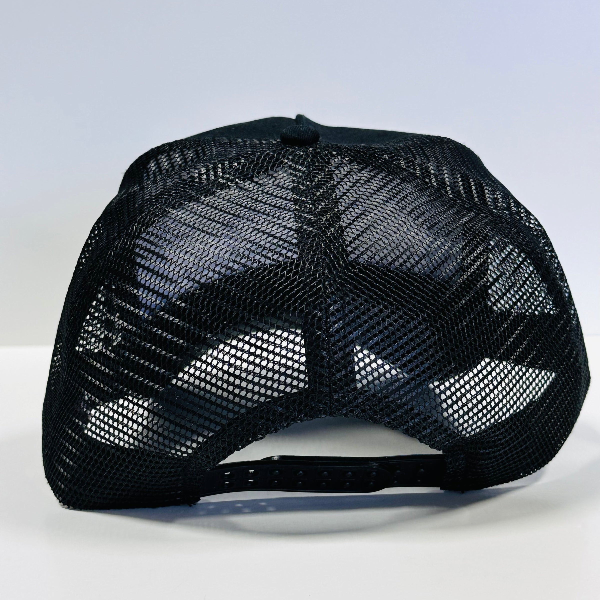 HERE FOR THE BIG TITTIES AND TIGHT KITTIES Mesh Black Trucker SnapBack Funny Hat Cap Custom Embroidered