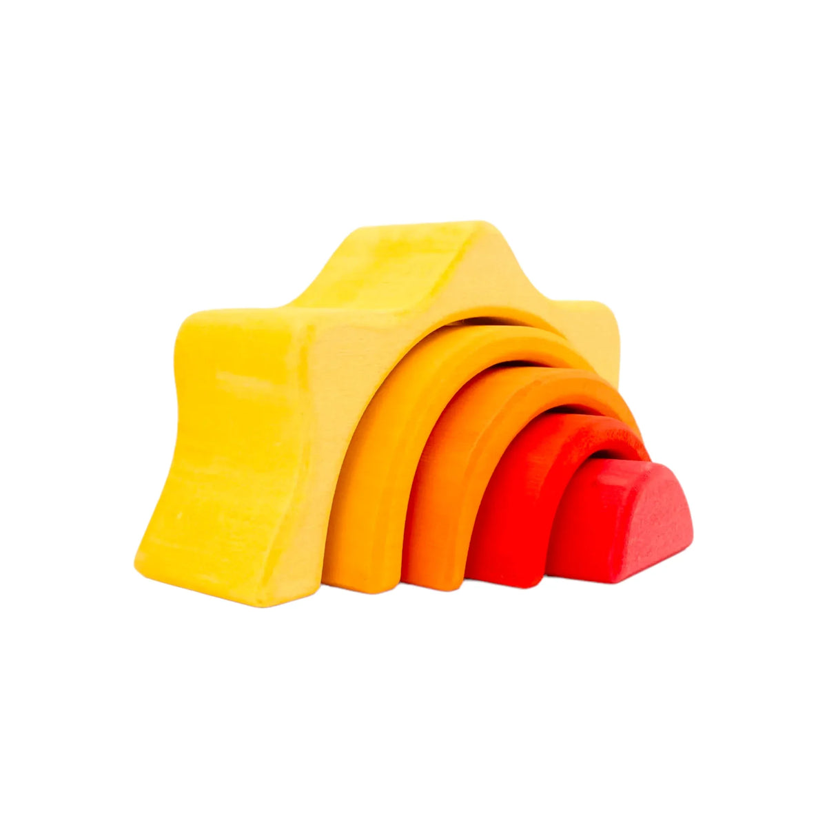 5-Piece Stained Mini Wooden Sun Rainbow Stacker - BIG FRENCHIES