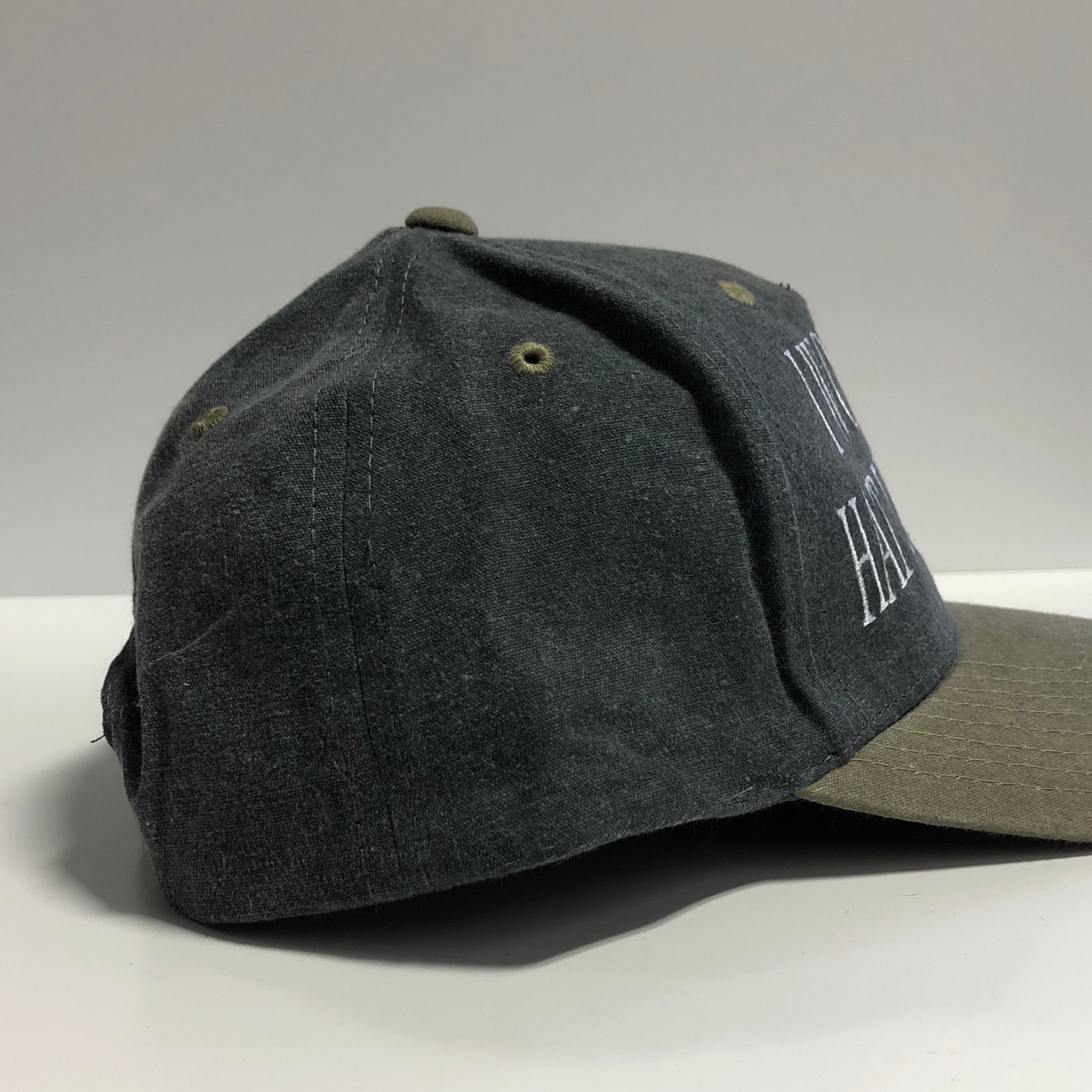 I Wore This Hat Yesterday custom embroidered vintage SnapBack gray/tan hat cap