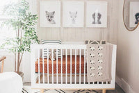 Rust Mudcloth Muslin Crib Sheet - BIG FRENCHIES