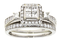 1.00ct Diamond Engagement Ring Set 10KT White Gold