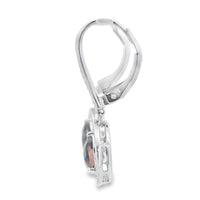 .87ct Quartz Diamond Dangle Earrings 10KT White Gold