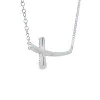 .26ct Diamond Cross Religious Pendant Sterling Silver