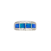 Genuine Created Opal Ring Sterling Silver