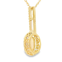 .10ct Opal Diamond Fashion Pendants 10KT Yellow Gold