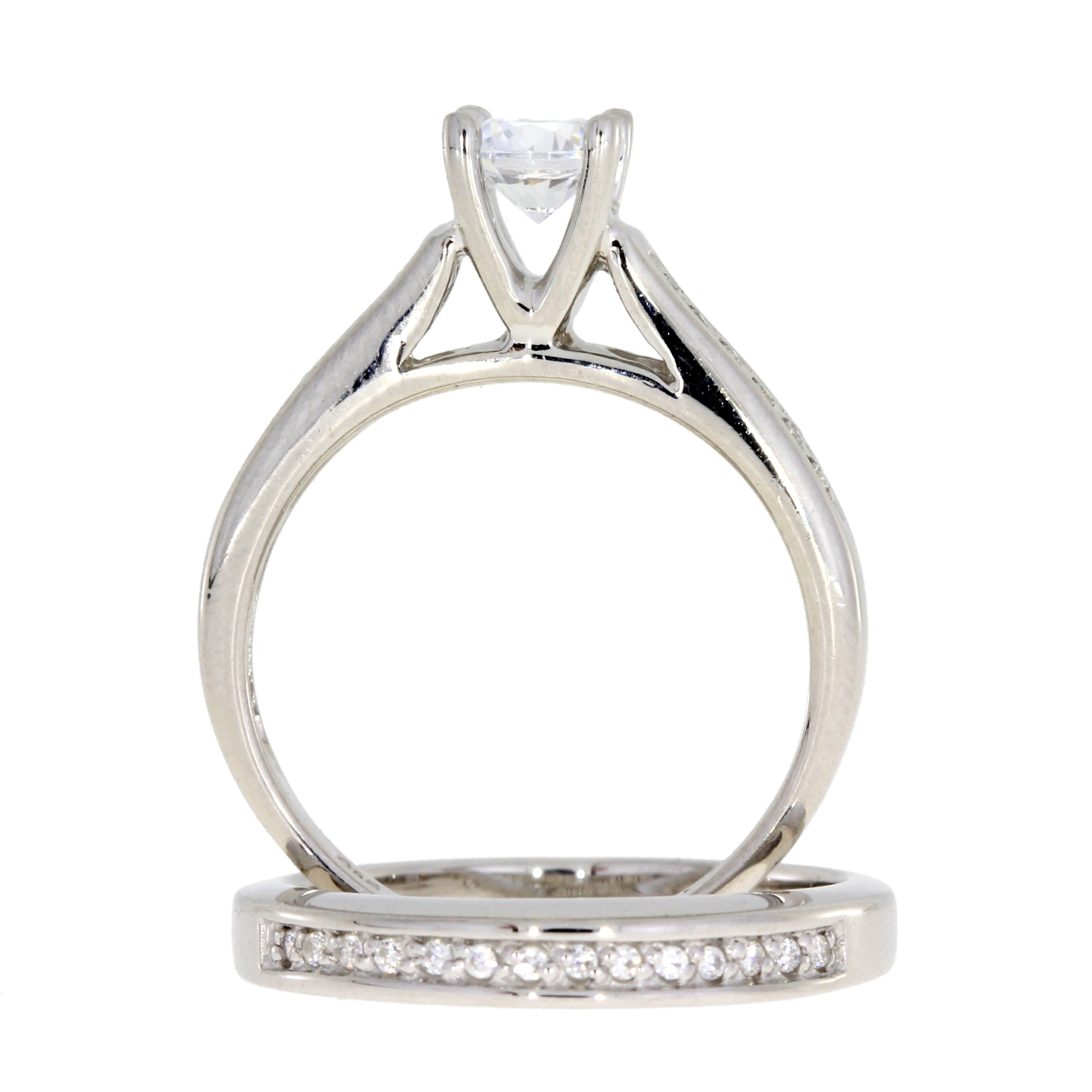 Genuine Cubic Zirconia CZ SS Bridal Sterling Silver