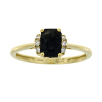 Genuine 1.38ct Sapphire Diamond Ring 14KT Yellow Gold
